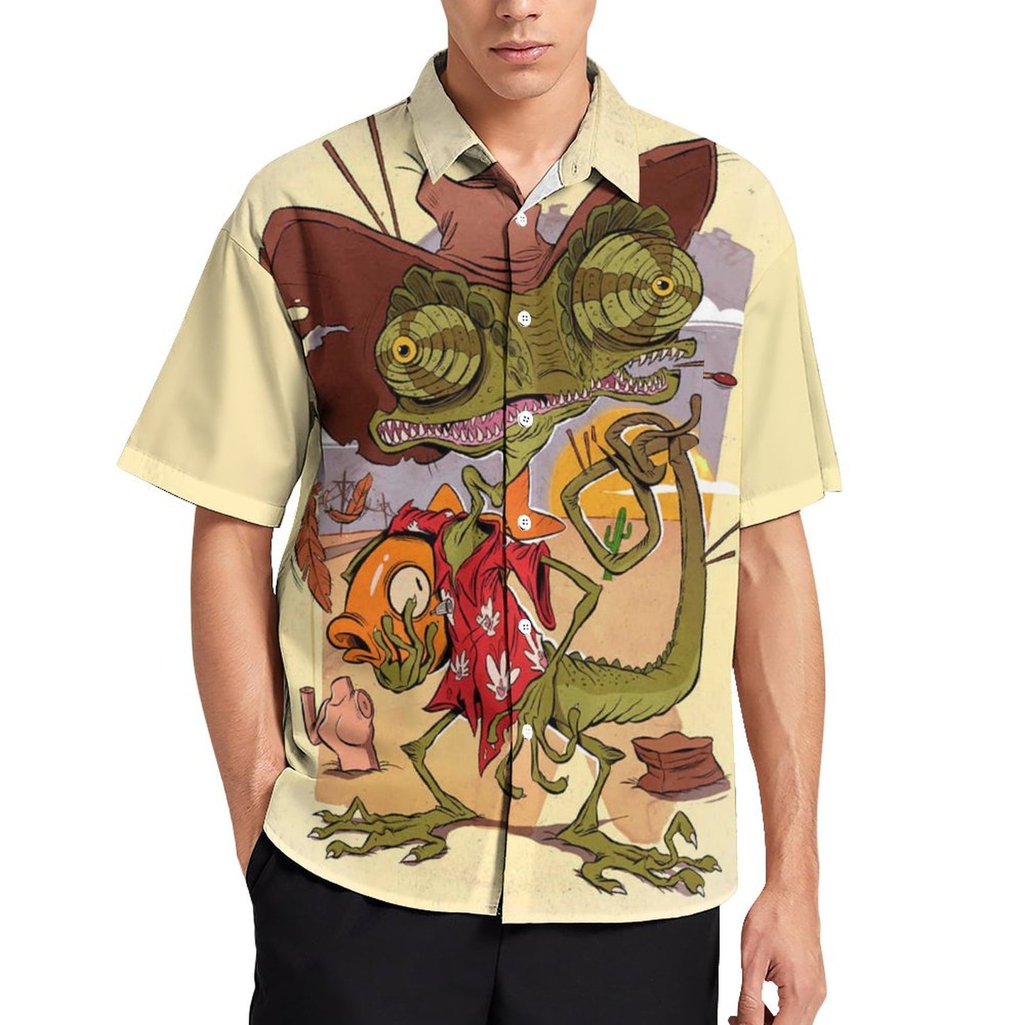 Men's Hawaiian Casual Short Sleeve Shirt 2306103512