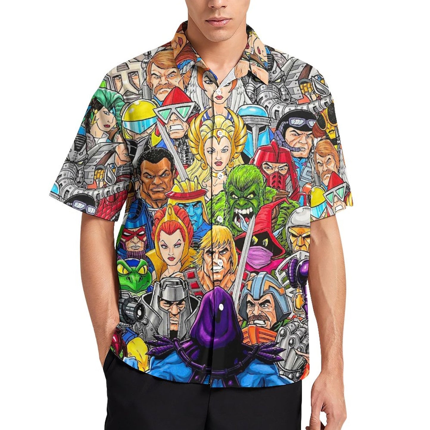 Men's Fashion Casual Printed Short Sleeve Shirts 2306104355