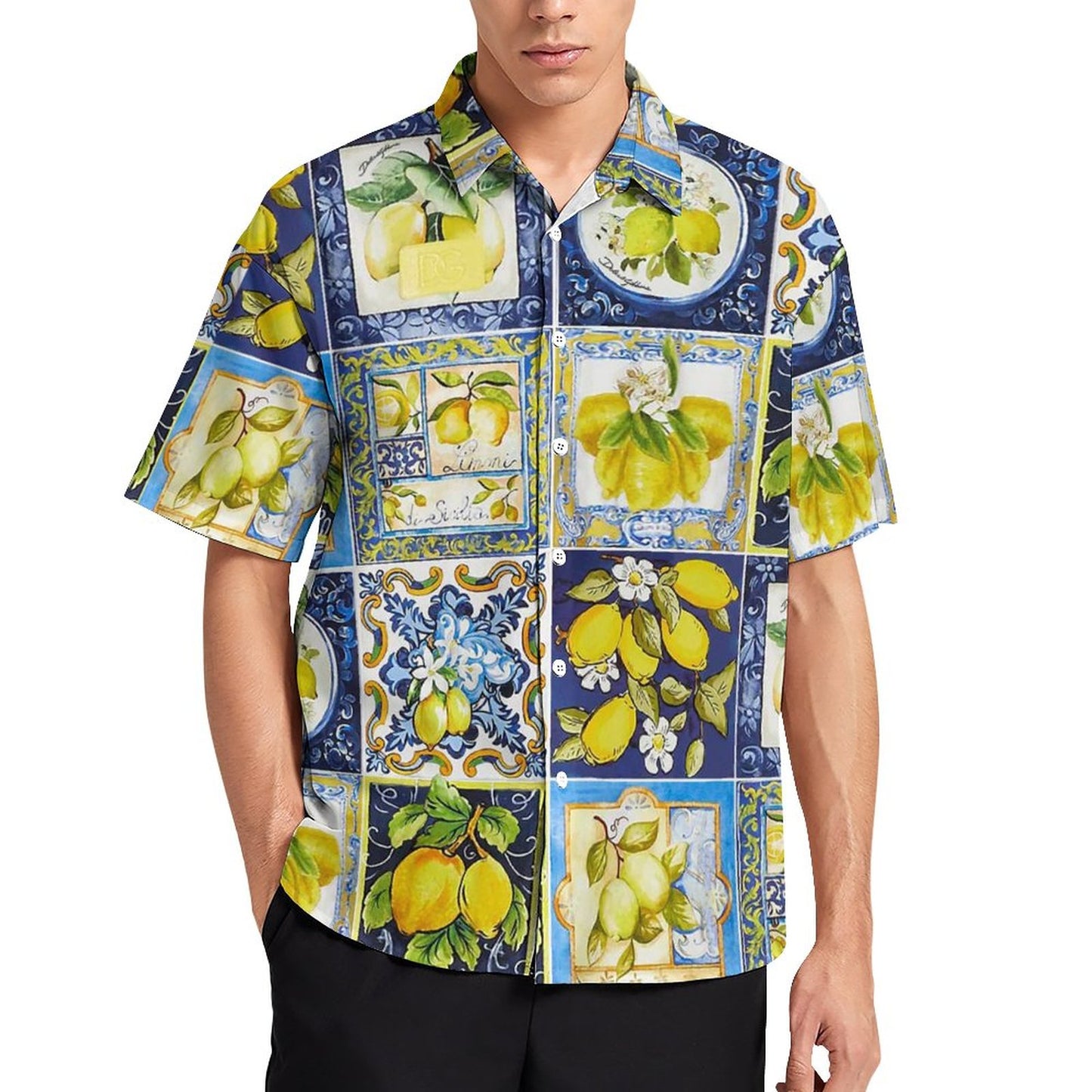 Men's Fashion Casual Printed Short Sleeve Shirts 2305107064