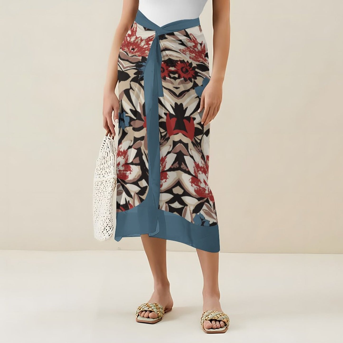 Casual Printed One-Piece Swimsuit And Cover Up 2305102409
