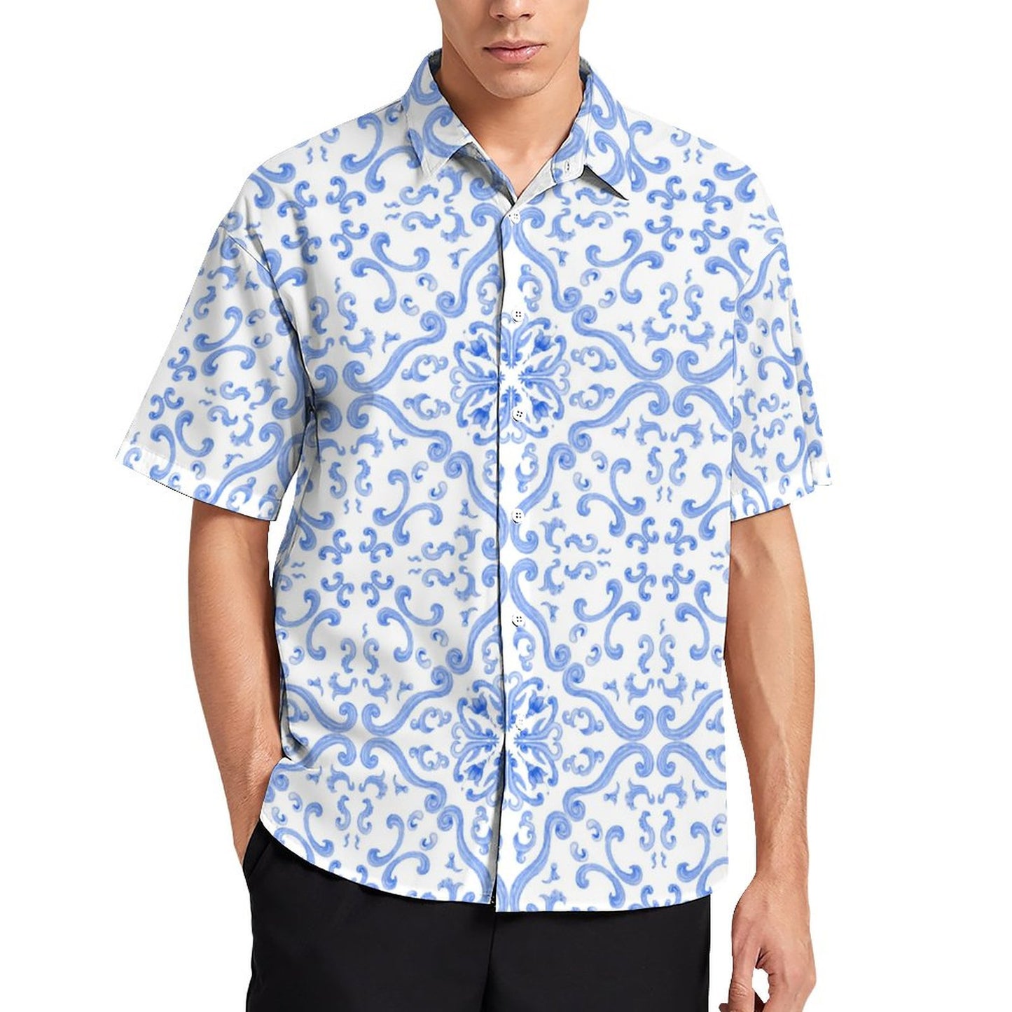 Men's Fashion Casual Printed Short Sleeve Shirts 2306100451