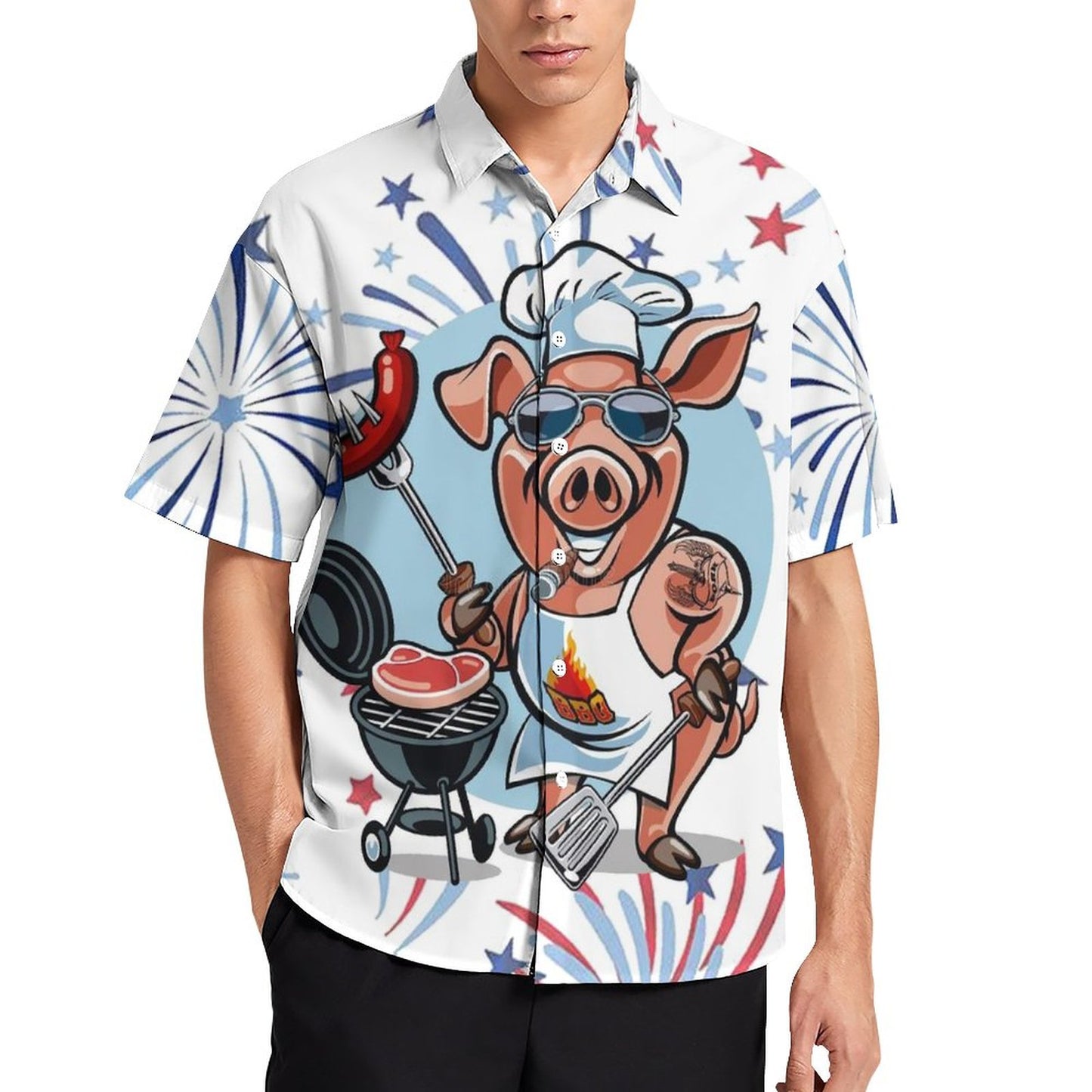 Men's Fashion Casual Printed Short Sleeve Shirts 2306100919