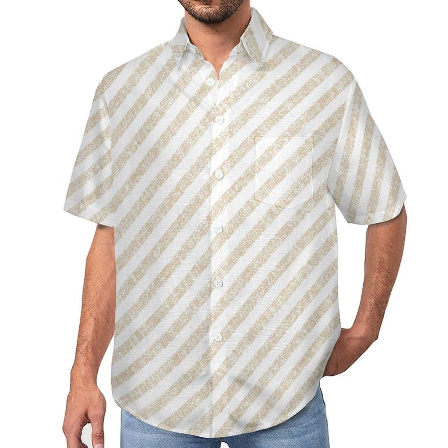 Men's Hawaiian Print Lapel Shirt 2304103745