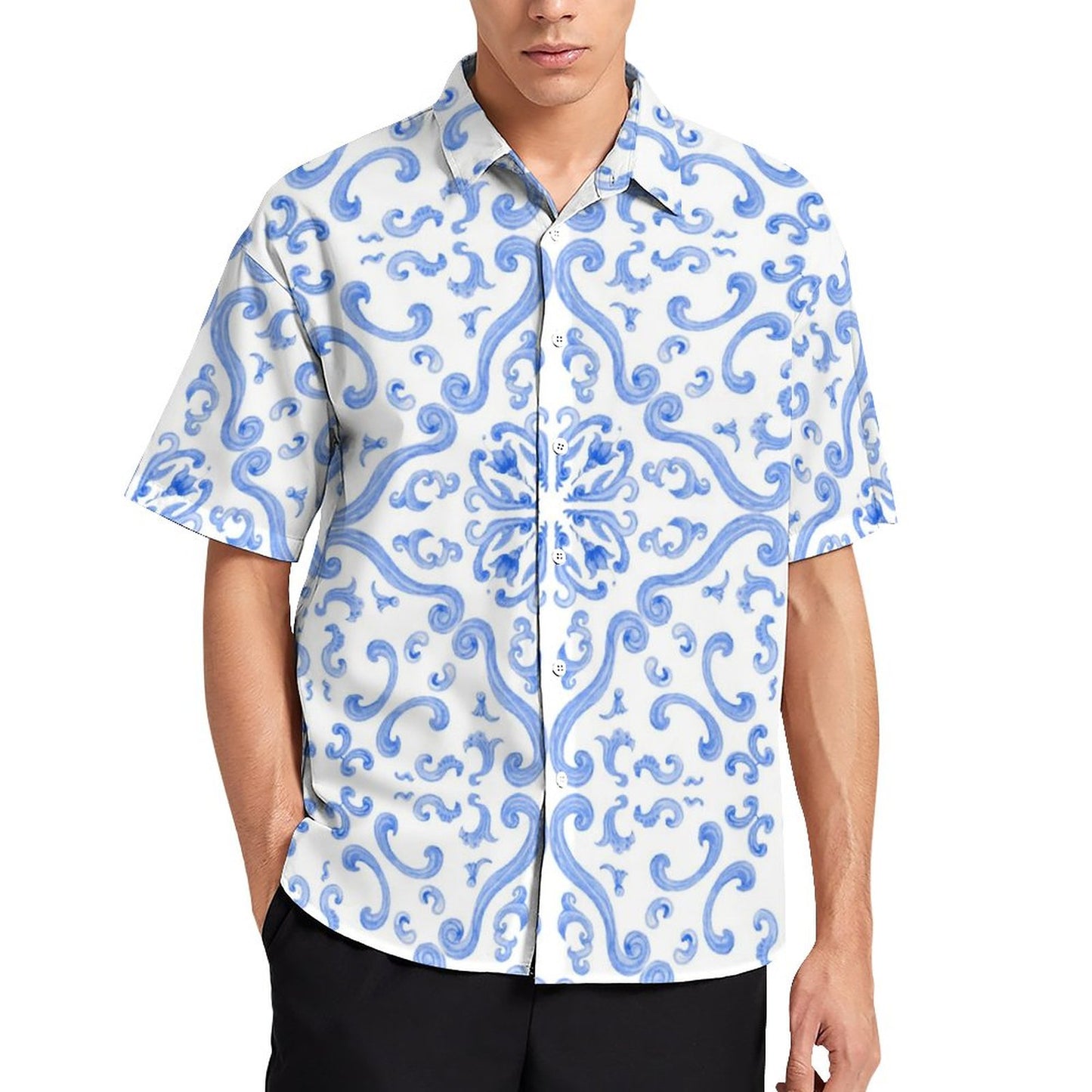 Men's Fashion Casual Printed Short Sleeve Shirts 2306100450