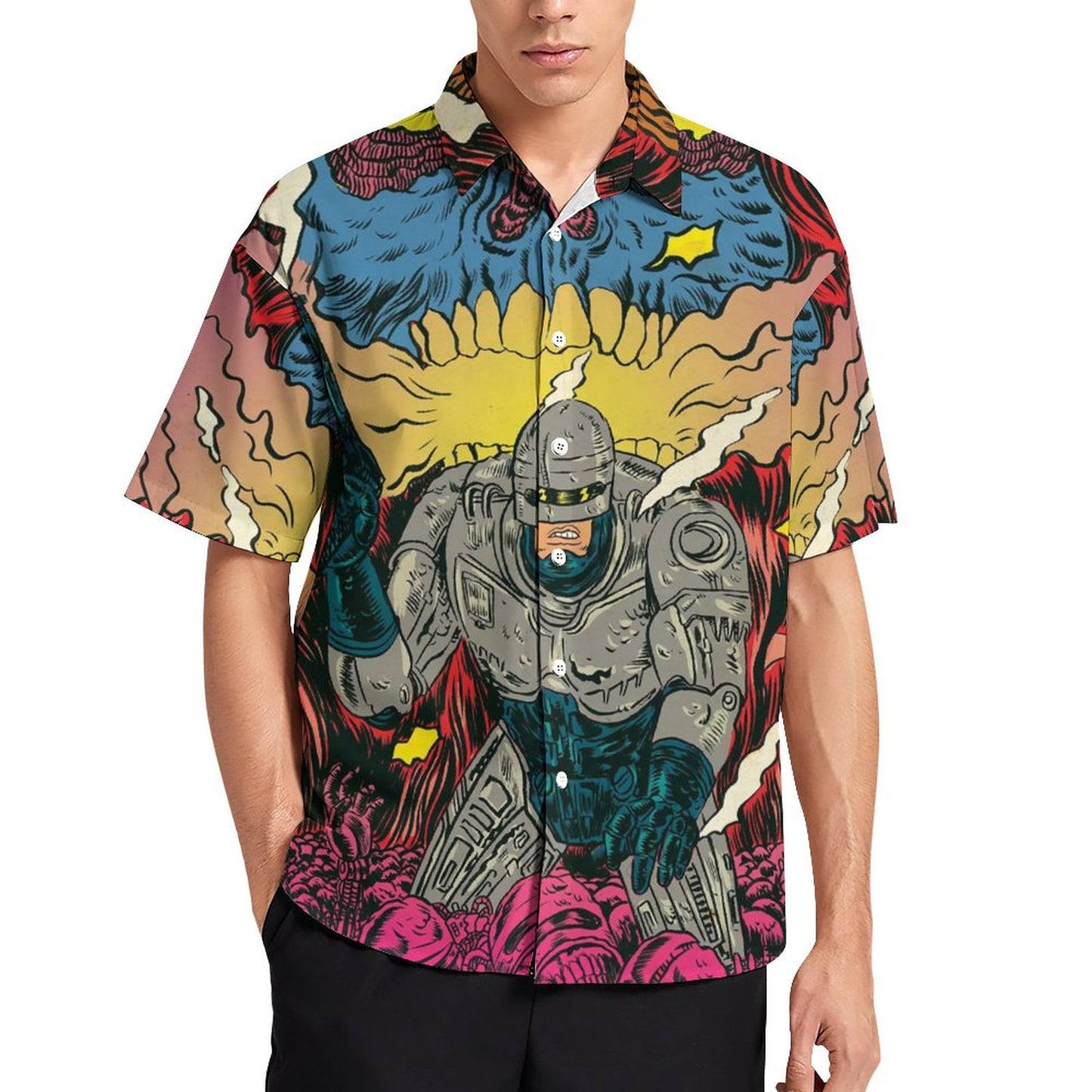 Men's Fashion Casual Printed Short Sleeve Shirts 2306104358