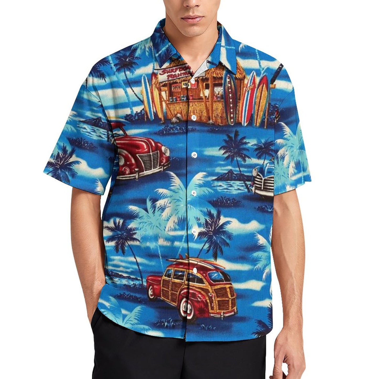 Men's Fashion Casual Printed Short Sleeve Shirts 2306102191