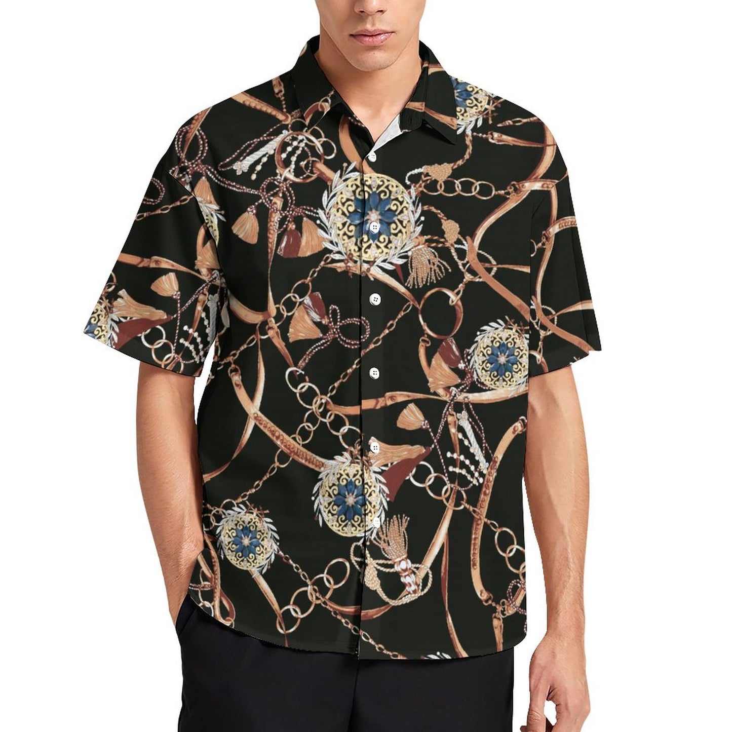 Men's Fashion Casual Printed Short Sleeve Shirts 2306100015