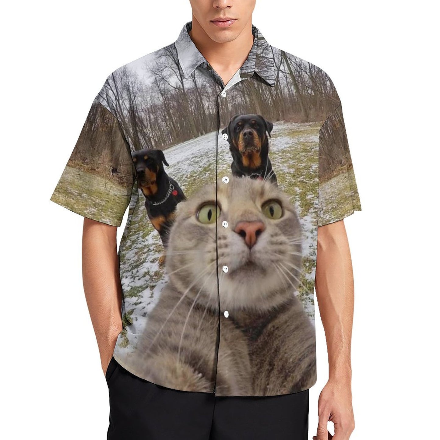 Men's Fashion Casual Printed Short Sleeve Shirts 2306103302