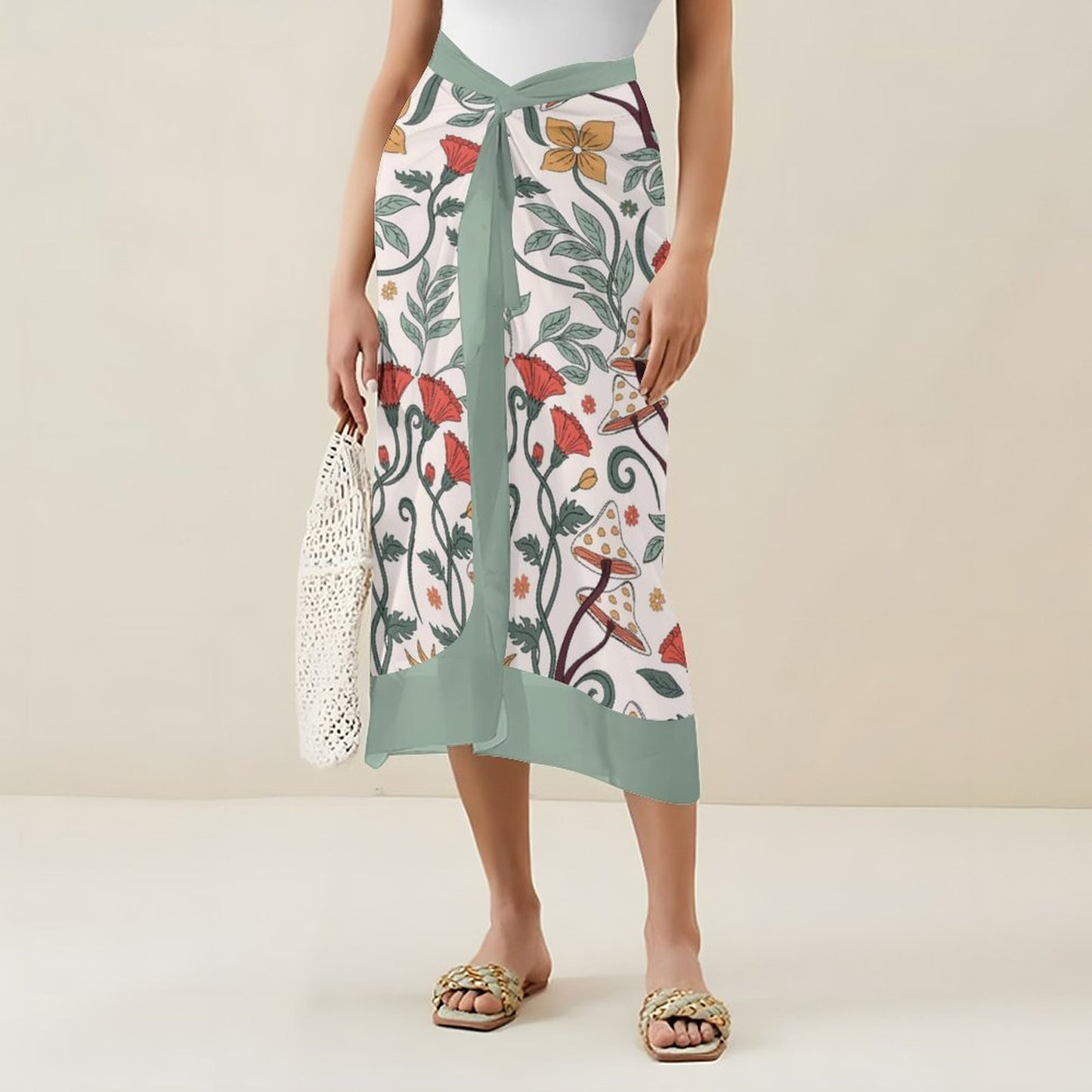 Casual Printed One Piece Swimsuit And Cover Up 2306102471