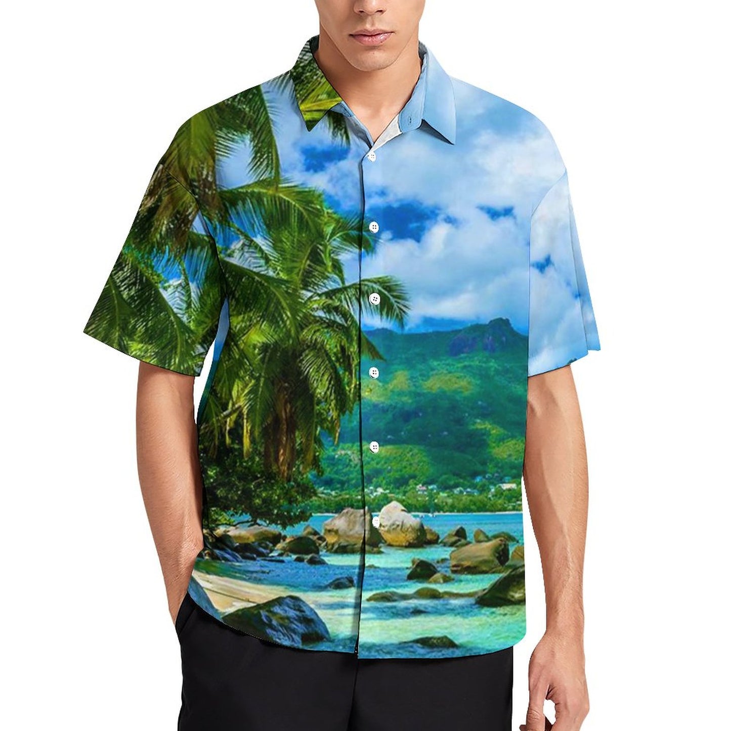 Men's Hawaiian Print Resort Shirt 2304109192