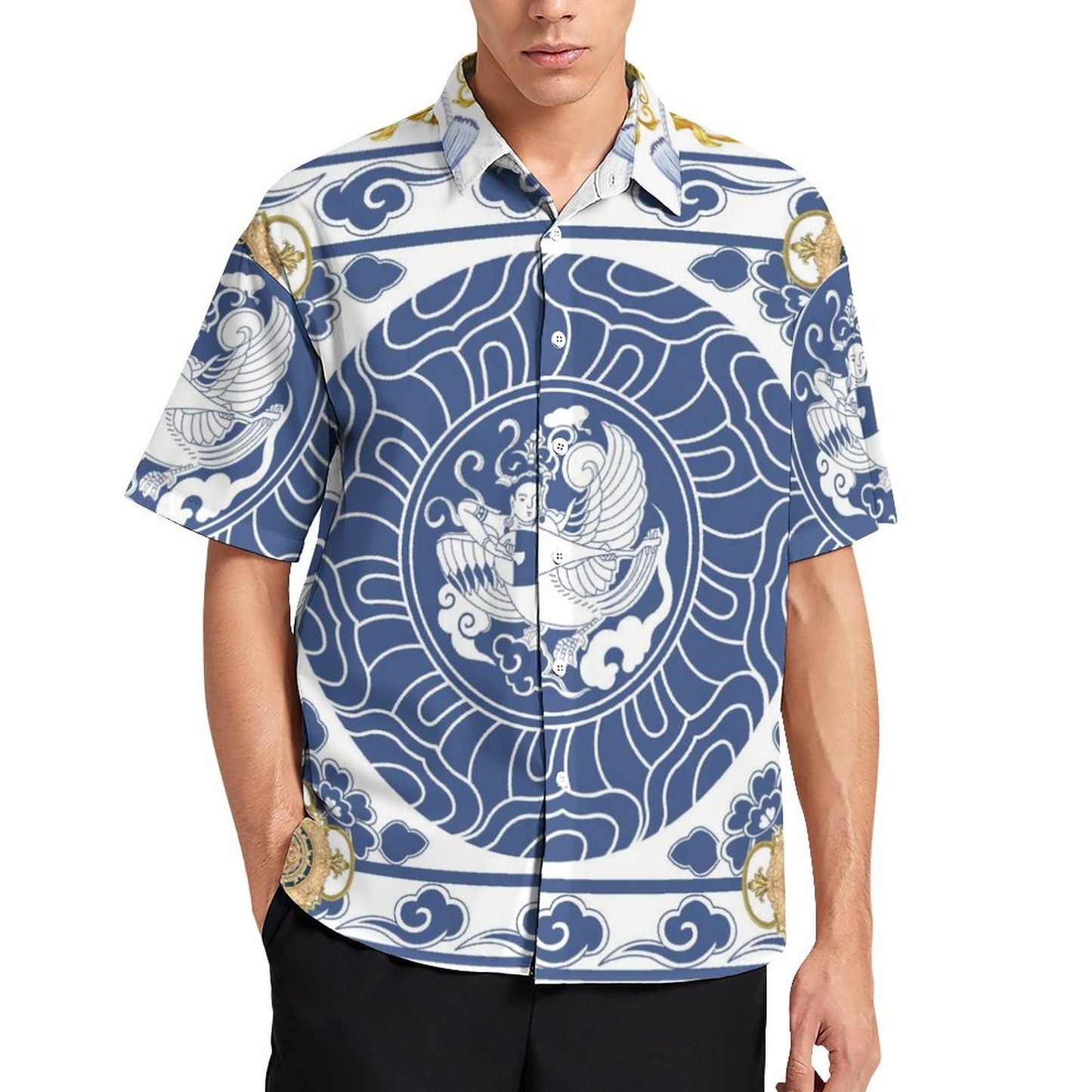 Men's Fashion Casual Printed Short Sleeve Shirts 2306101349