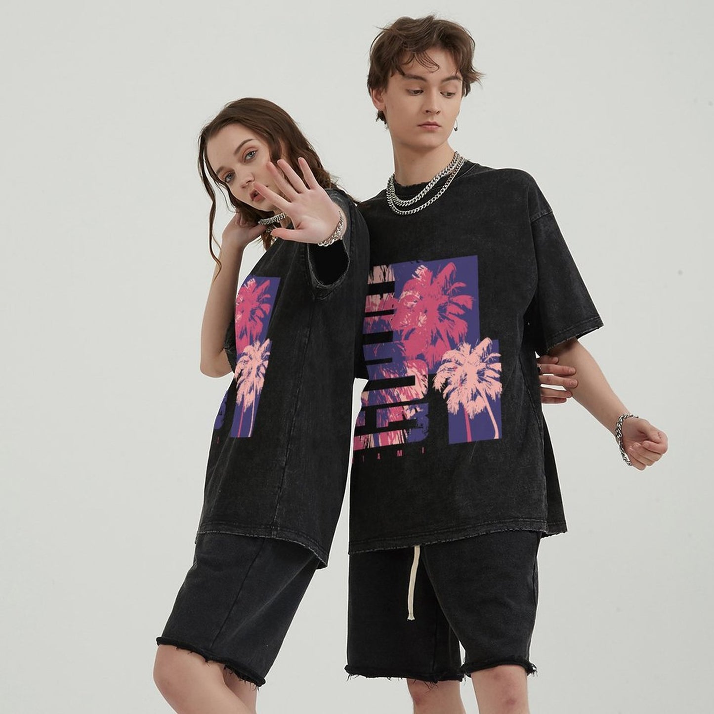 Unisex Vintage Solid Wash T-Shirts 2305101922