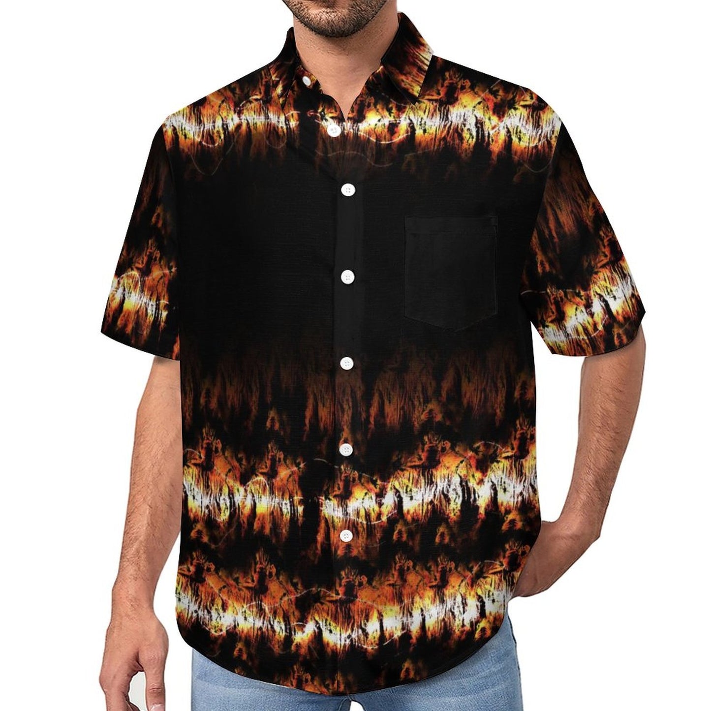 Men's Flame Vacation Hawaiian Shirt 2306104927