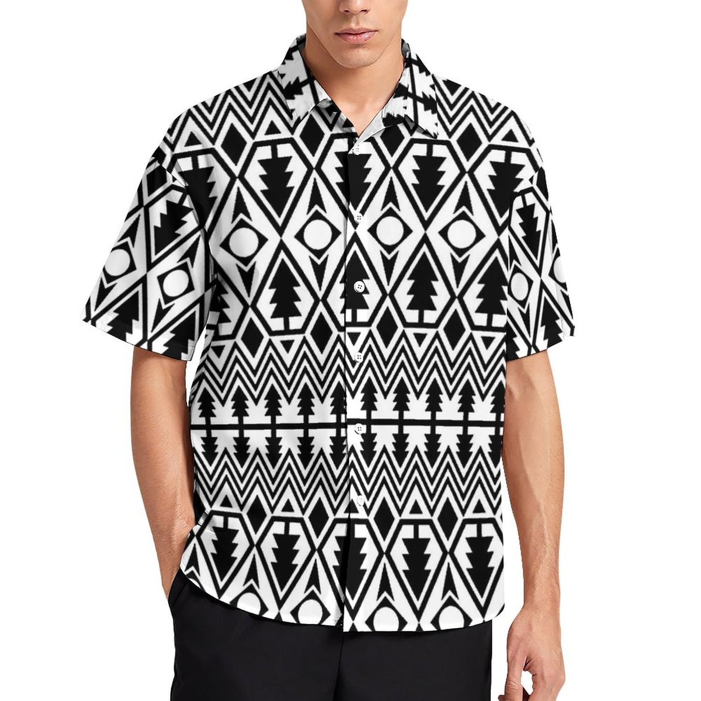 Men's Fashion Casual Printed Short Sleeve Shirts 2306101719