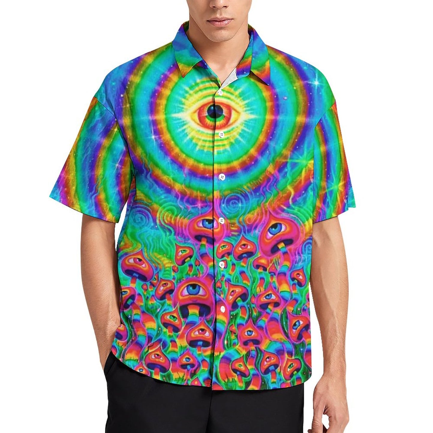 Men's Fashion Casual Printed Short Sleeve Shirts 2306104436