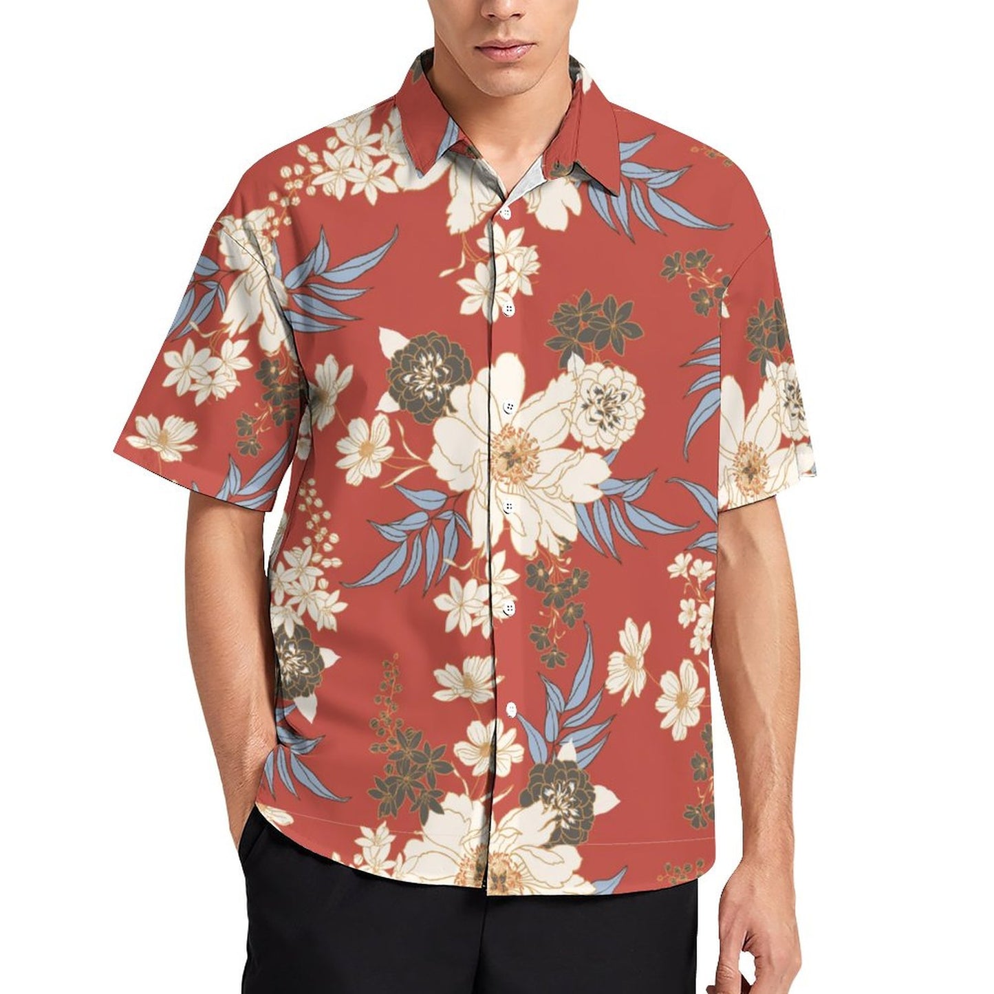Men's Fashion Casual Printed Short Sleeve Shirts 2306101736