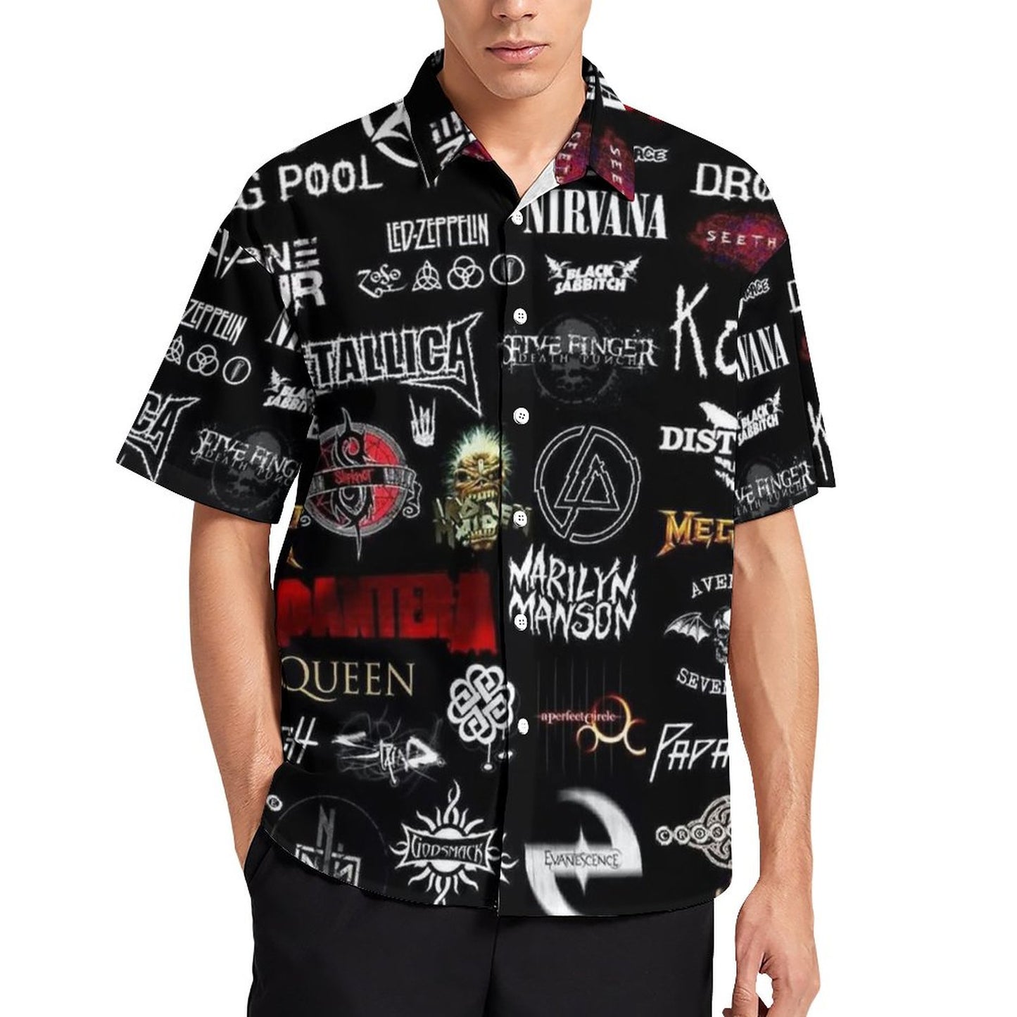 Men's Fashion Casual Printed Short Sleeve Shirts 2306101499