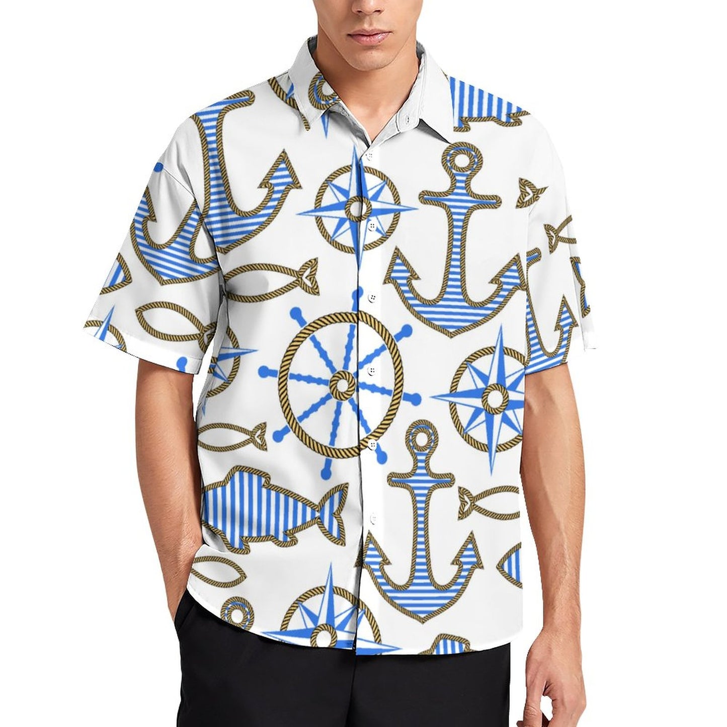 Men's Fashion Casual Printed Short Sleeve Shirts 2306101057