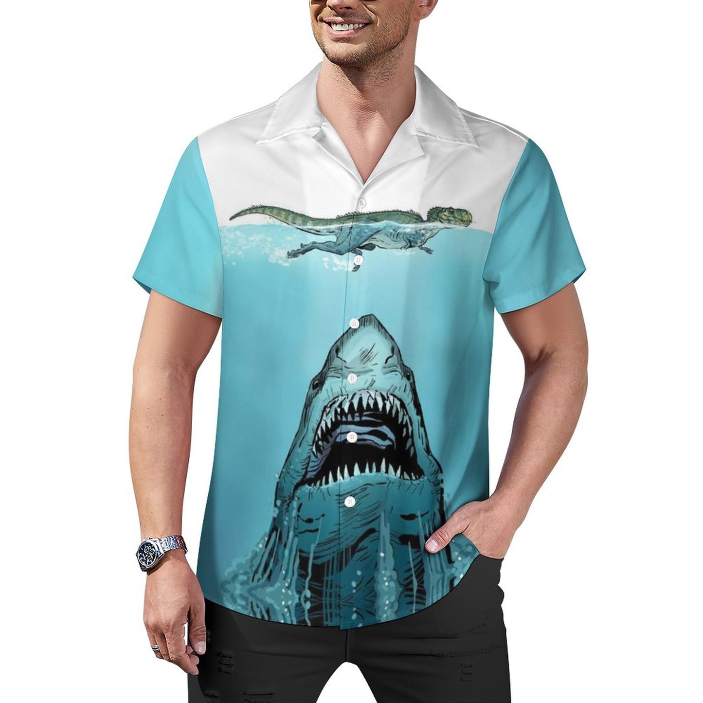 Men's Hawaiian Print Casual Shirt 2304105227