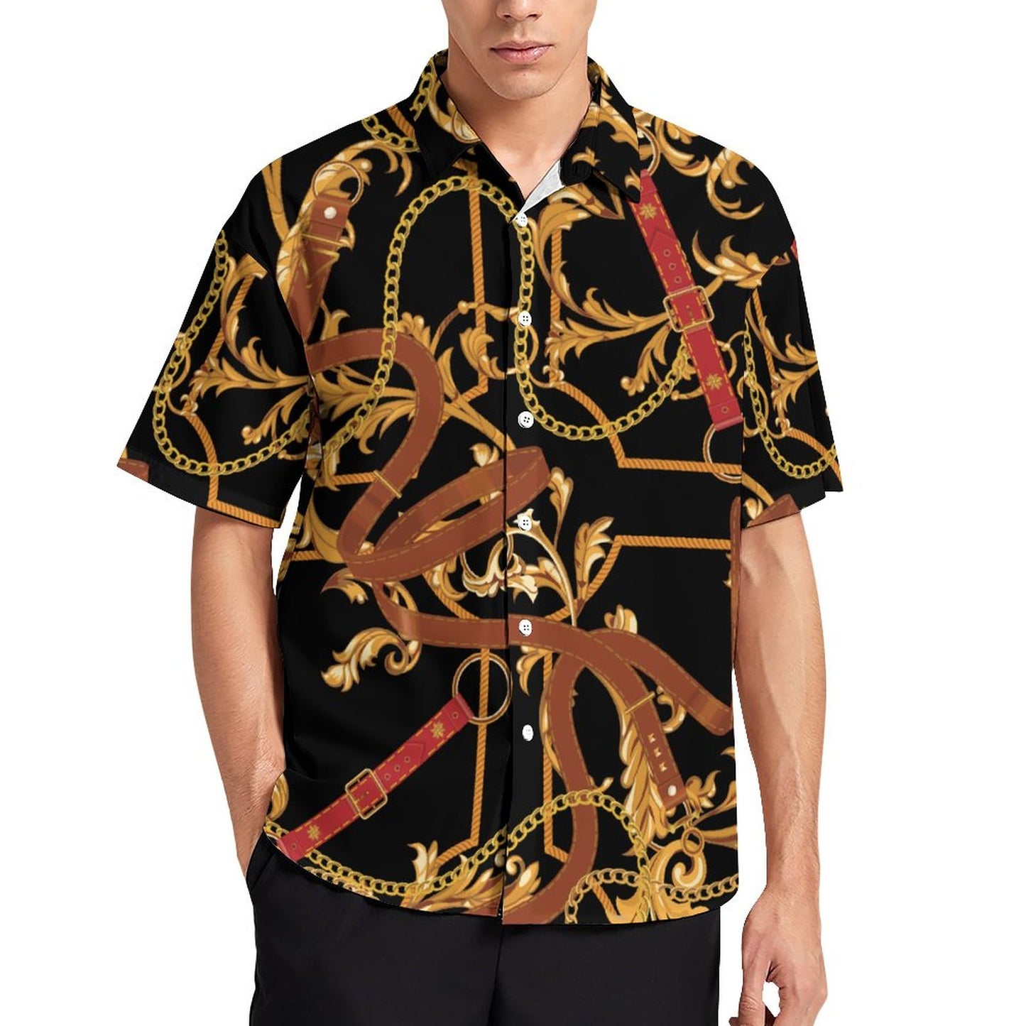 Men's Fashion Casual Printed Short Sleeve Shirts 2306101113