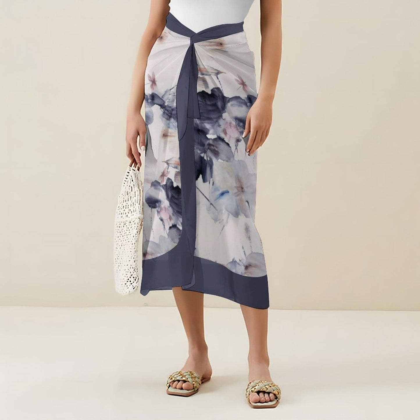 Casual Printed One-Piece Swimsuit And Cover Up 2305102662