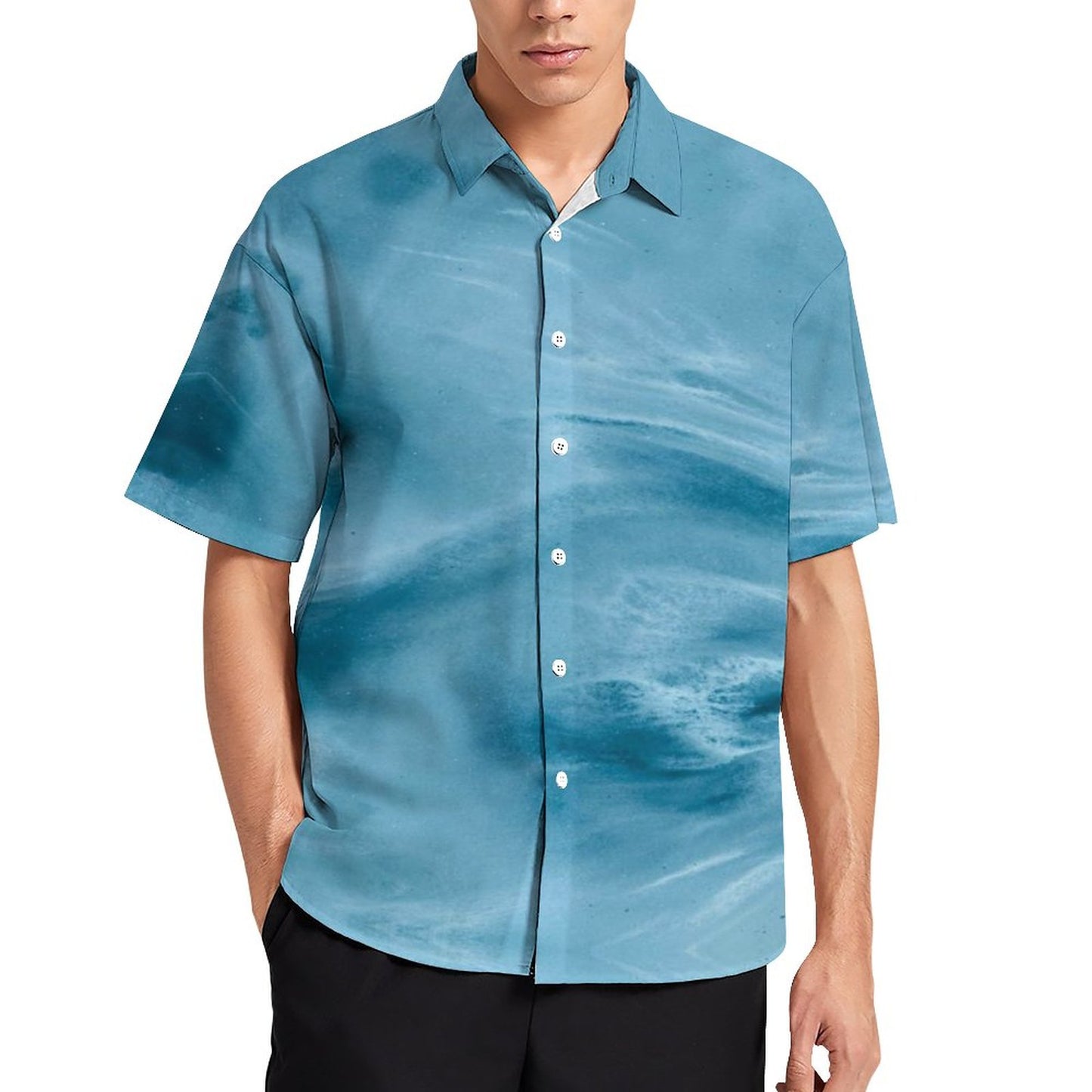 Men's Hawaiian Print Resort Shirt 2304109876