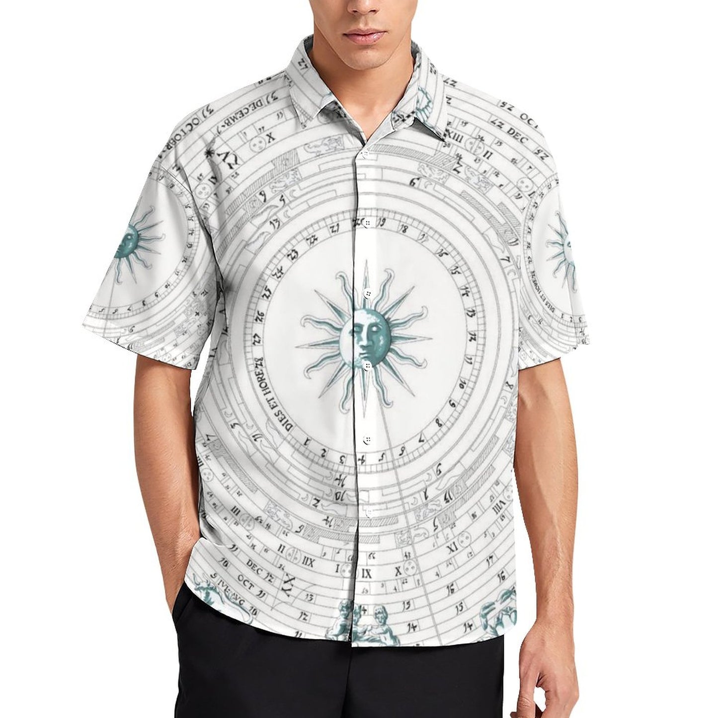 Men's Fashion Casual Printed Short Sleeve Shirts 2306101335