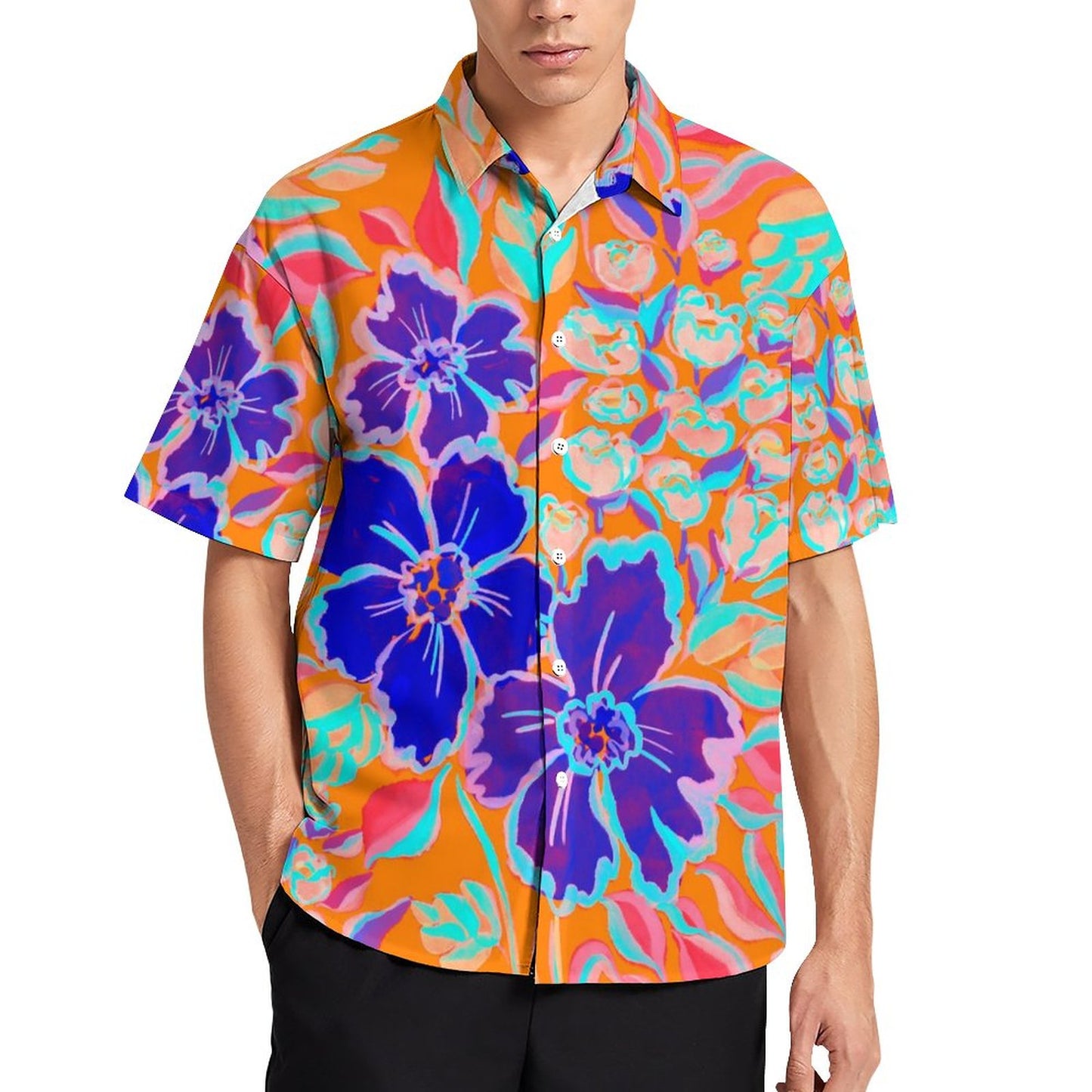 Men's Fashion Casual Printed Short Sleeve Shirts 2306101737