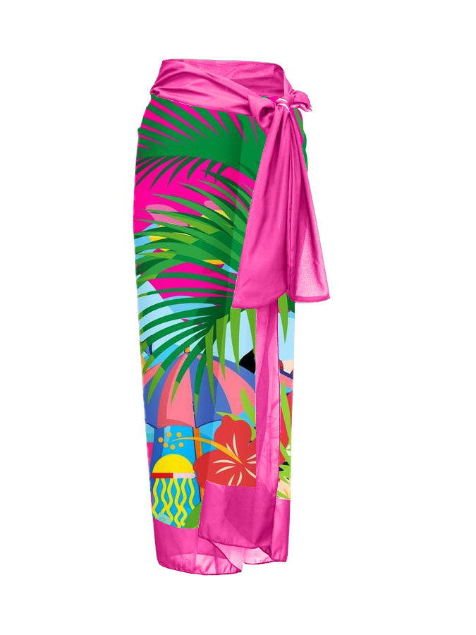 One-Shoulder Ruffle Print One-Piece Swimsuit