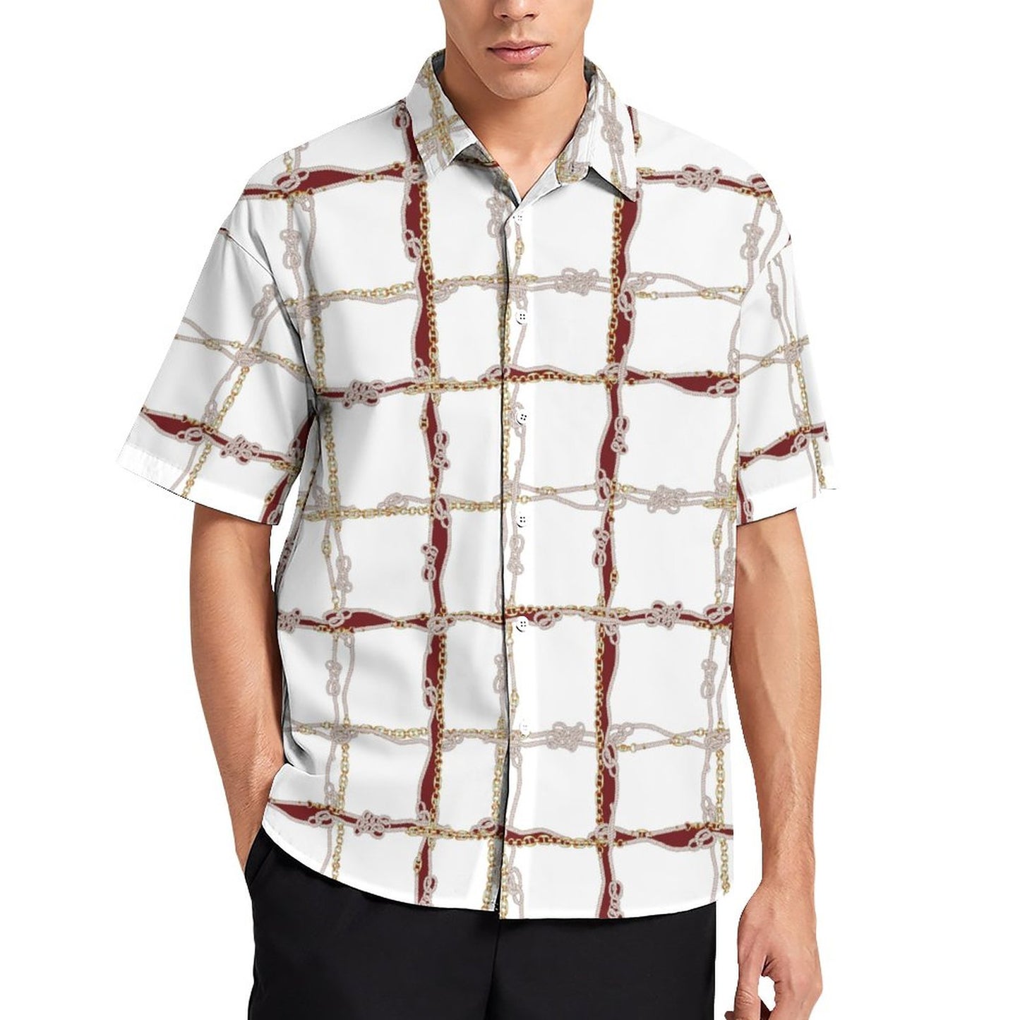 Men's Fashion Casual Printed Short Sleeve Shirts 2306100944