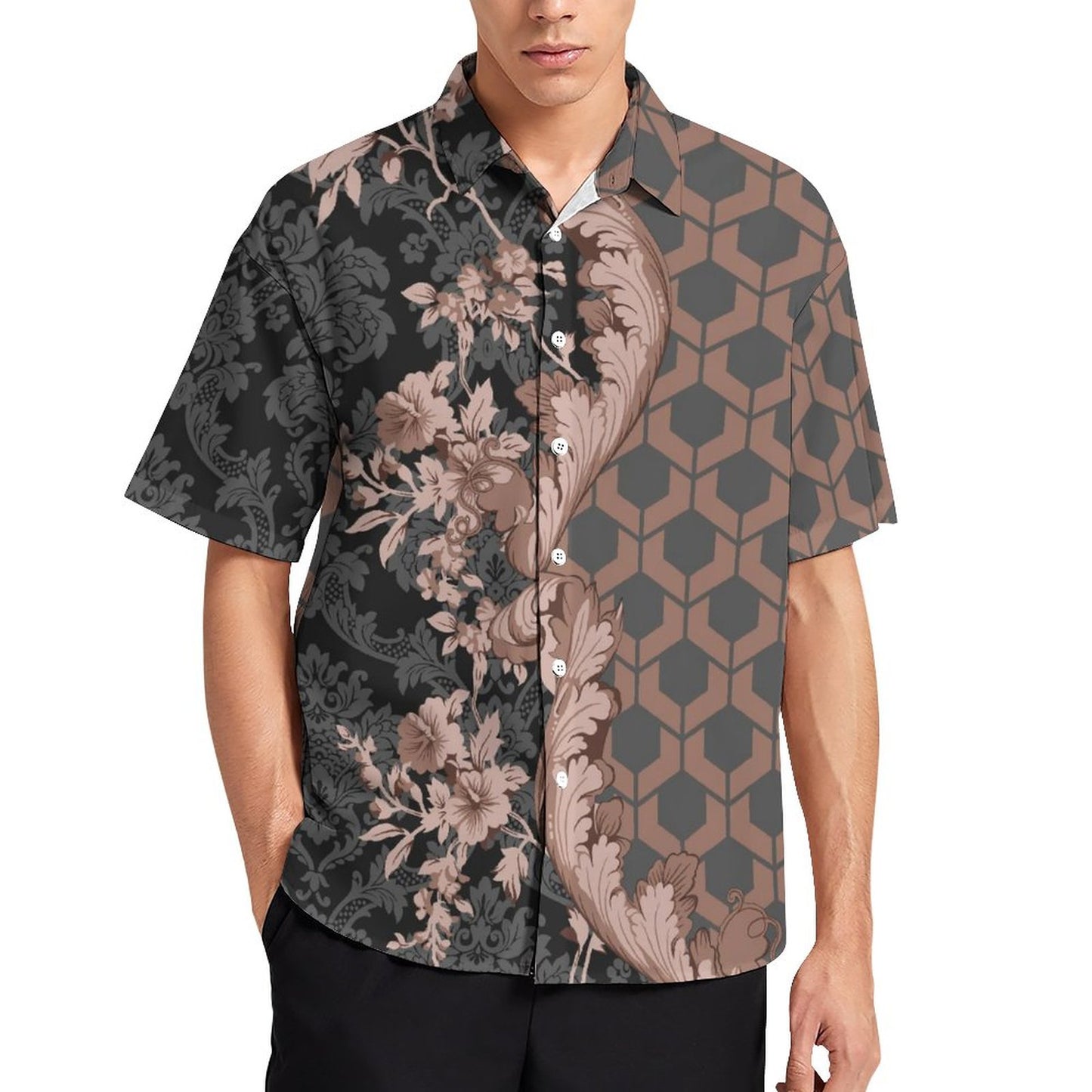 Men's Fashion Casual Printed Short Sleeve Shirts 2306101115