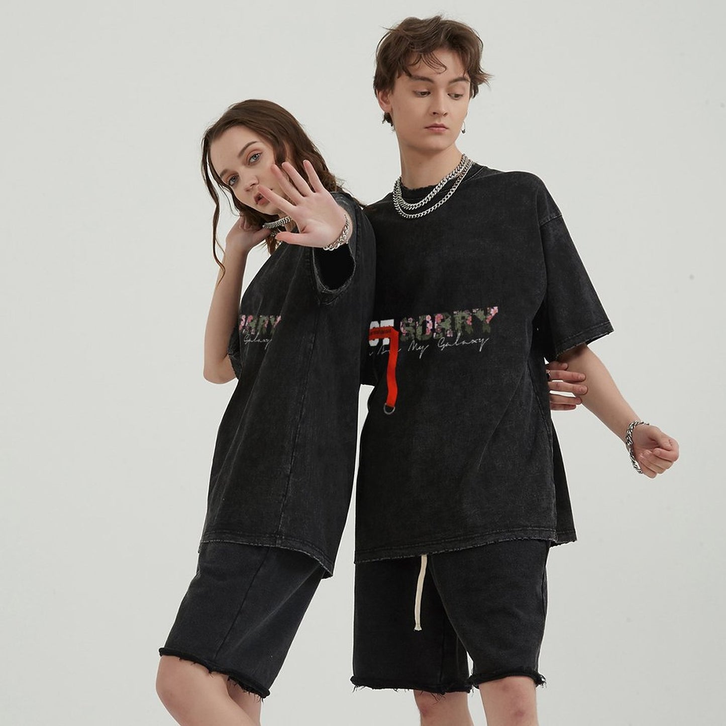 Unisex Vintage Solid Wash T-Shirts 2305102849
