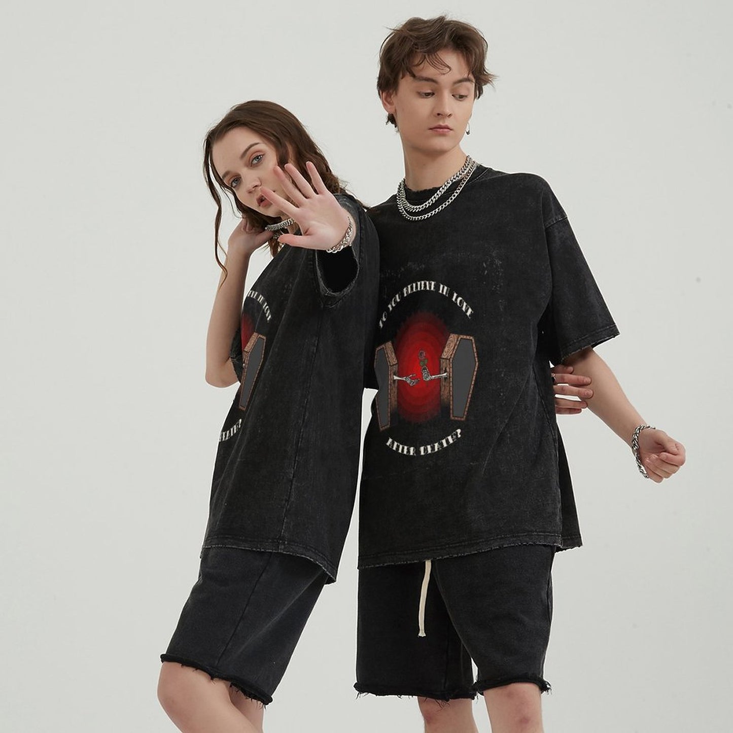Unisex Vintage Solid Wash T-Shirts 2305102842