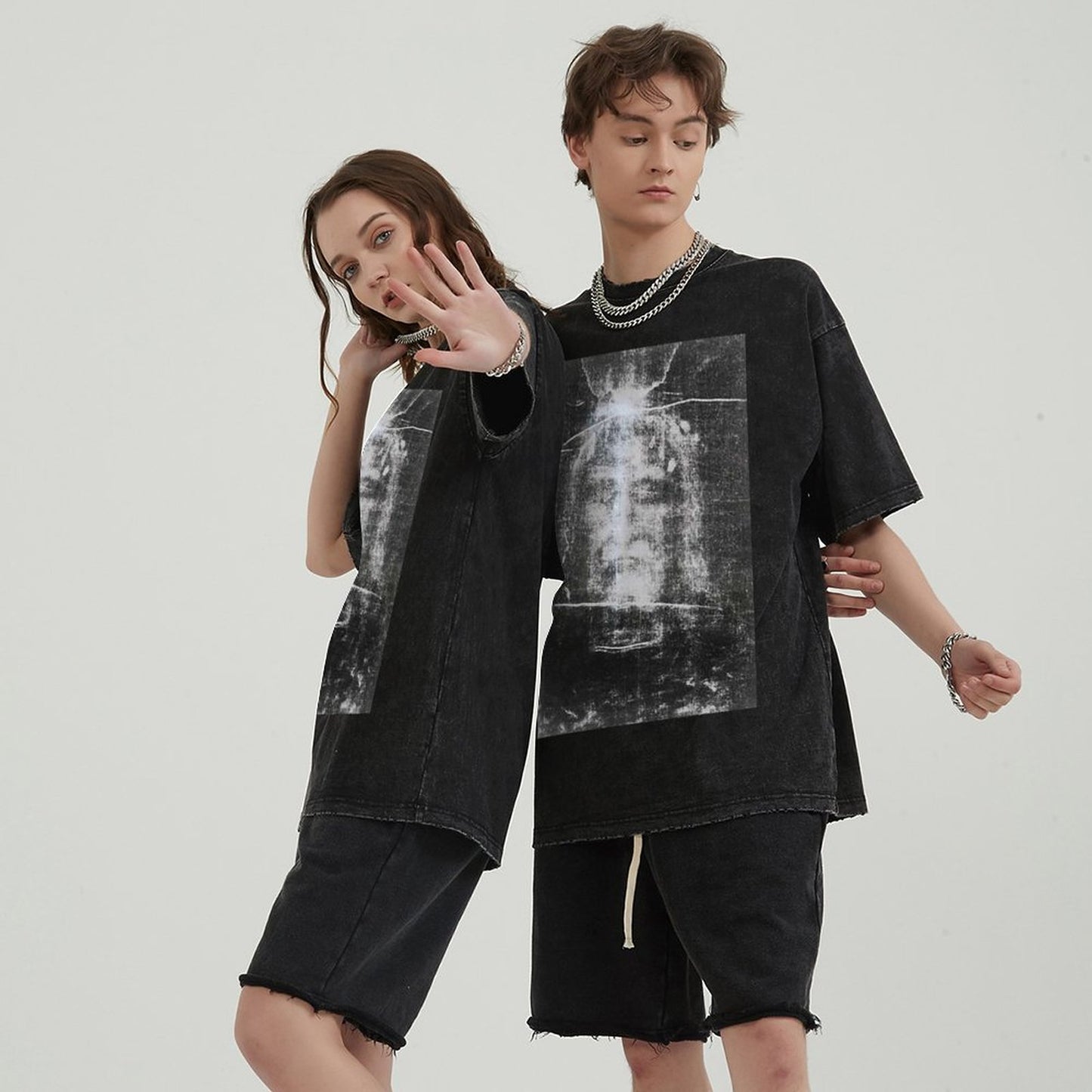 Unisex Vintage Solid Wash T-Shirts 2305103961