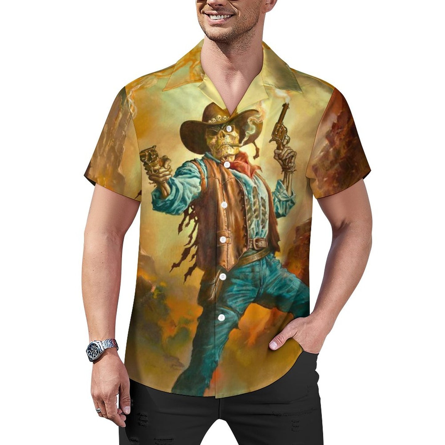 Men's Hawaiian Casual Short Sleeve Shirt 2305101805