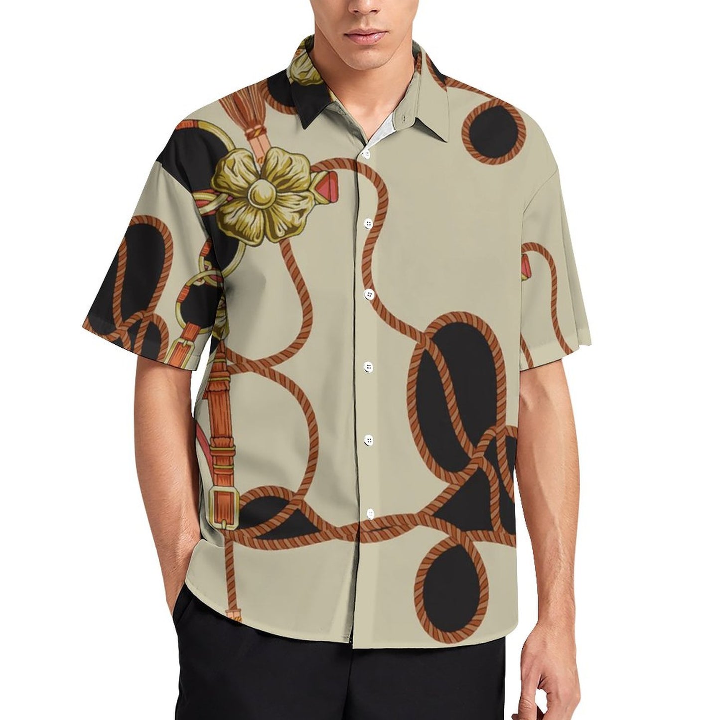 Men's Fashion Casual Printed Short Sleeve Shirts 2306100460