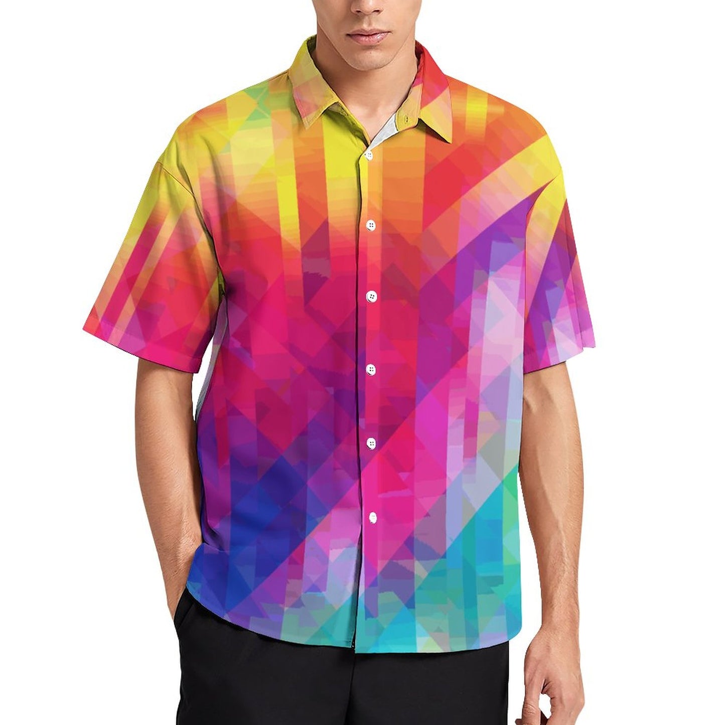 Men's Fashion Casual Printed Short Sleeve Shirts 2306101734