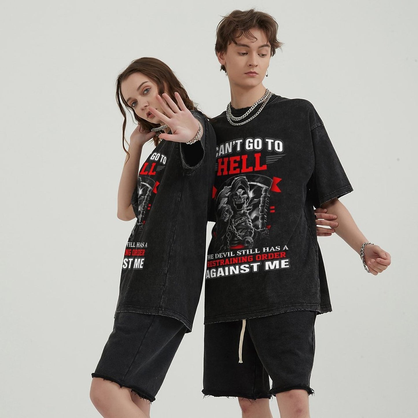 Unisex Vintage Solid Wash T-Shirts 2305104092
