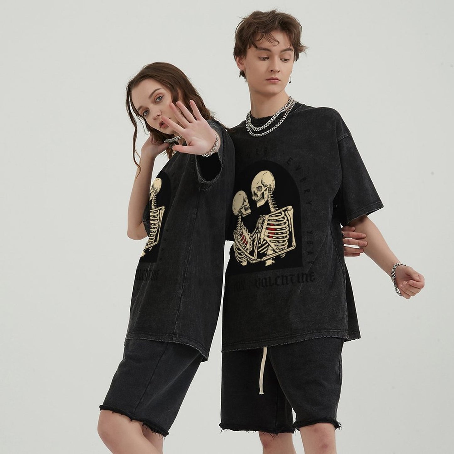 Unisex Vintage Solid Wash T-Shirts 2305102637