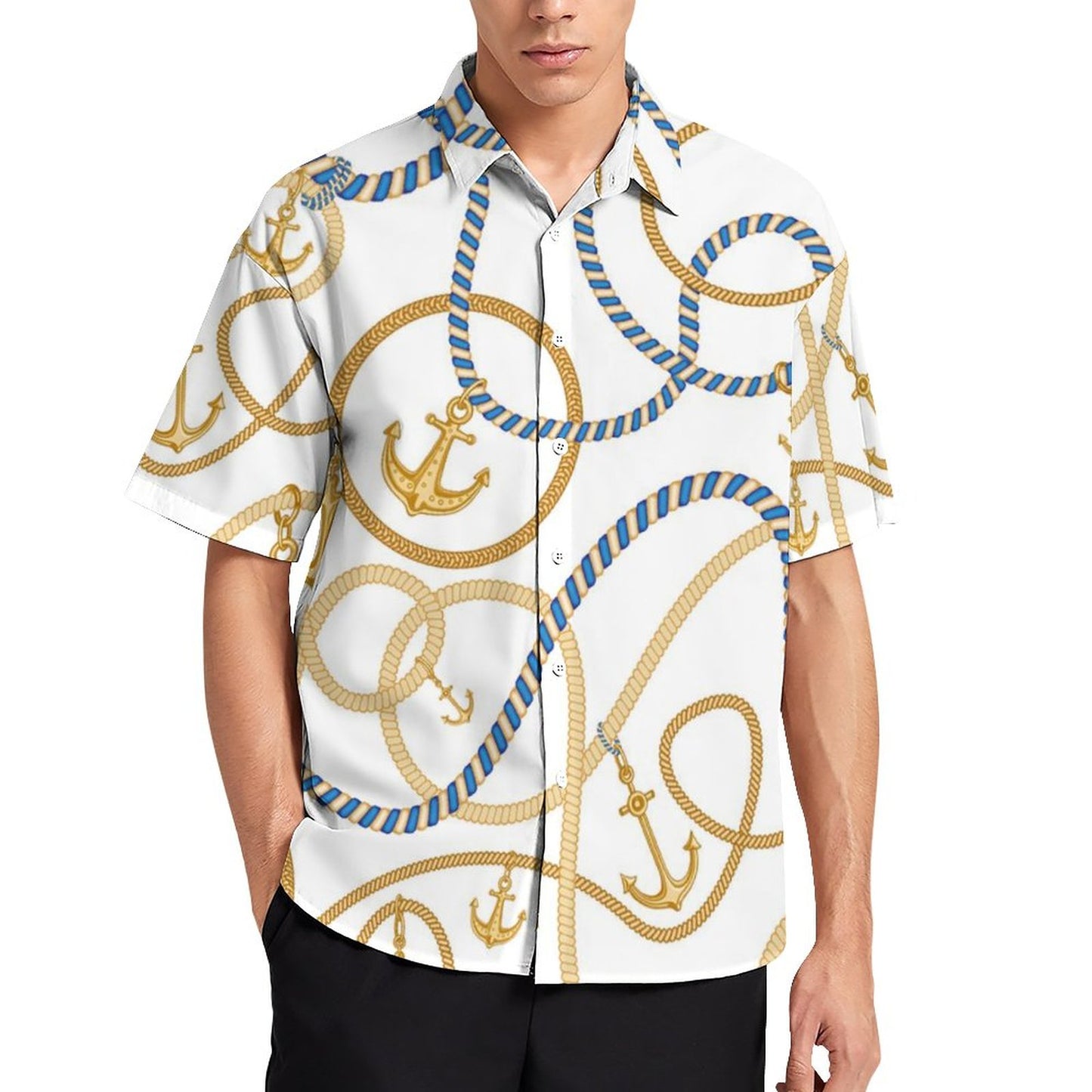Men's Fashion Casual Printed Short Sleeve Shirts 2306101071
