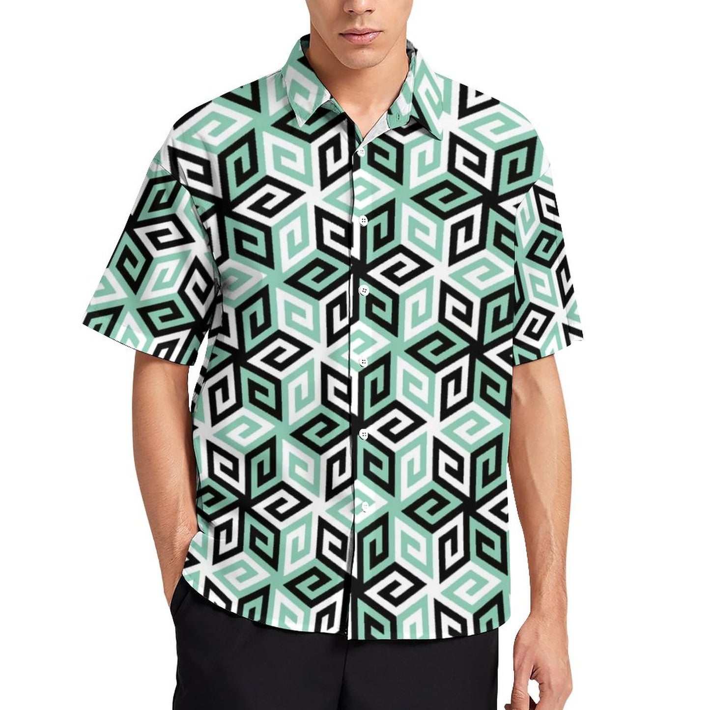 Men's Fashion Casual Printed Short Sleeve Shirts 2306101895