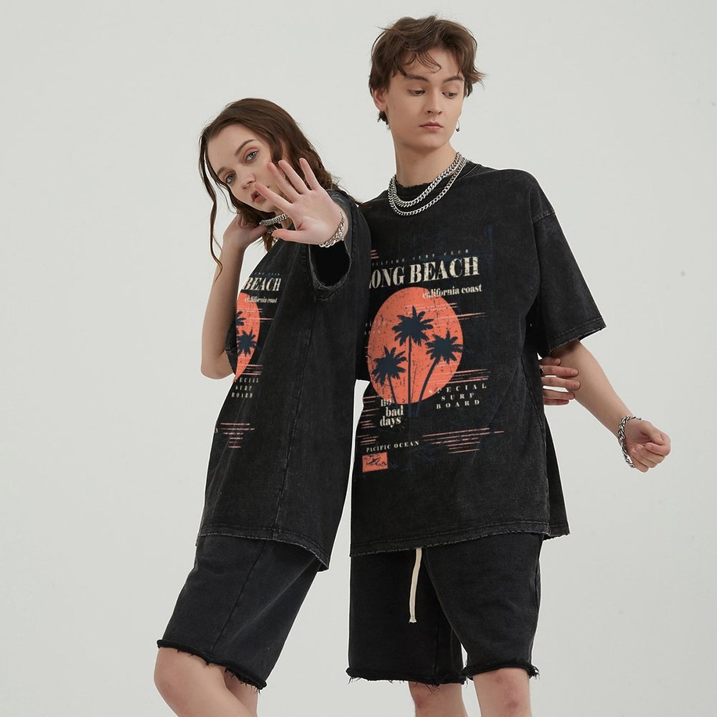 Unisex Vintage Solid Wash T-Shirts 2305101930