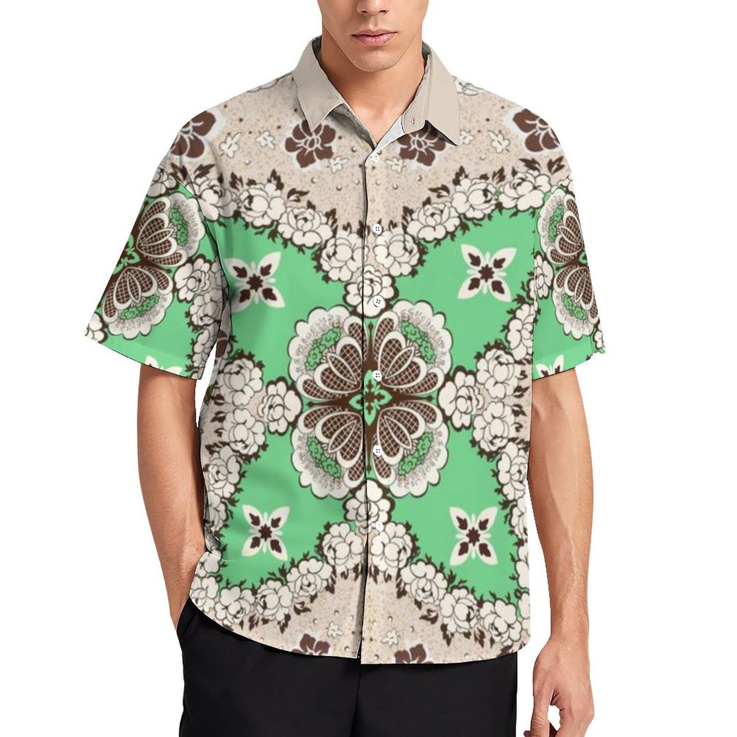 Men's Fashion Casual Printed Short Sleeve Shirts 2306100037