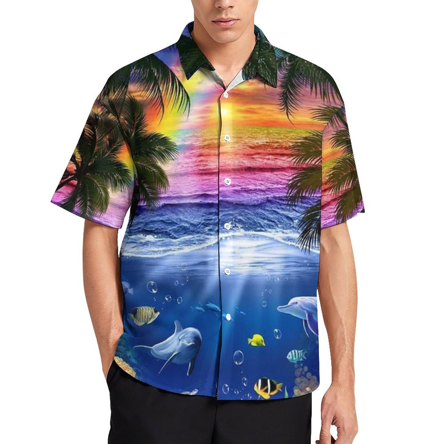Men's Hawaiian Print Resort Shirt 2304109194
