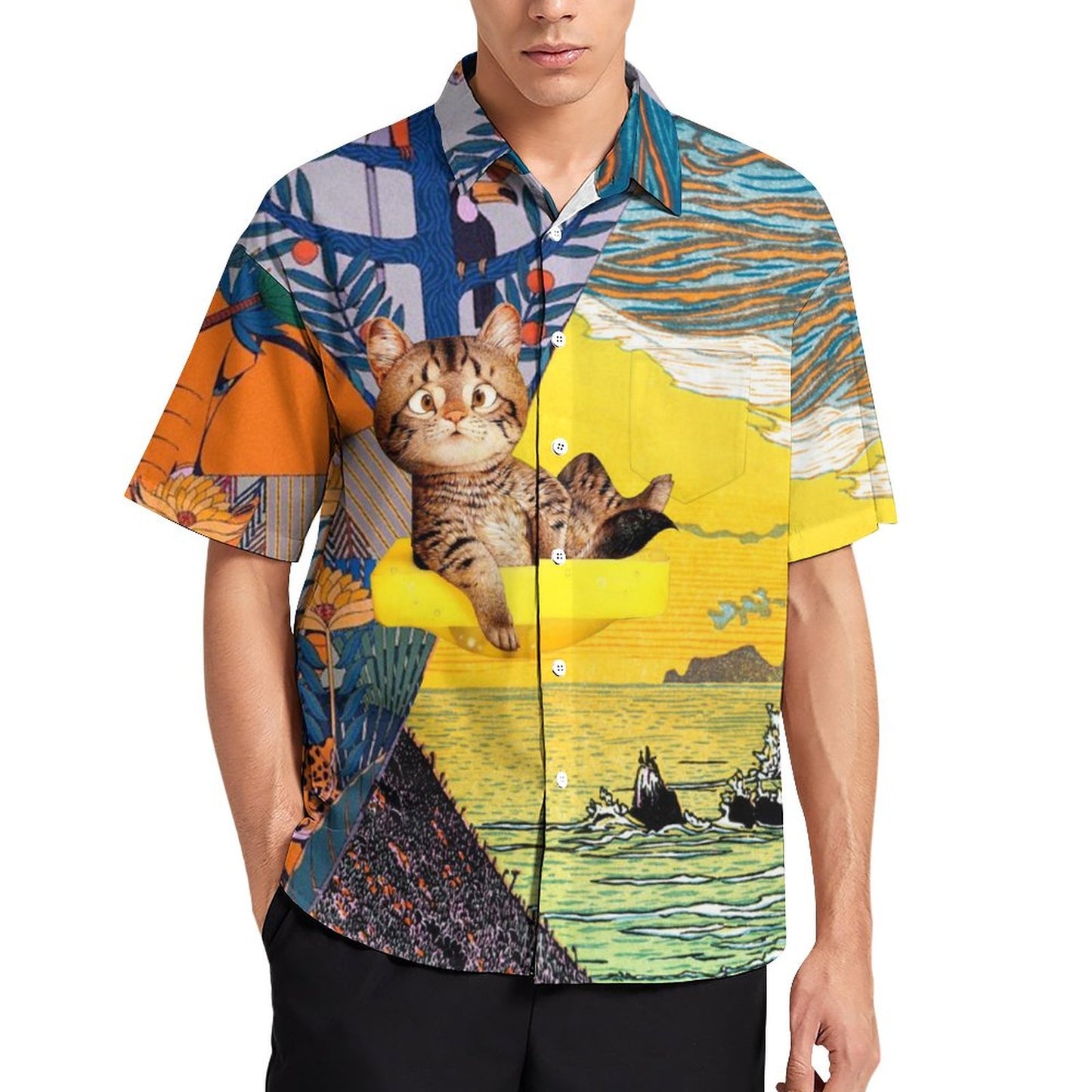 Men's Hawaiian Casual Short Sleeve Shirt 2306105725