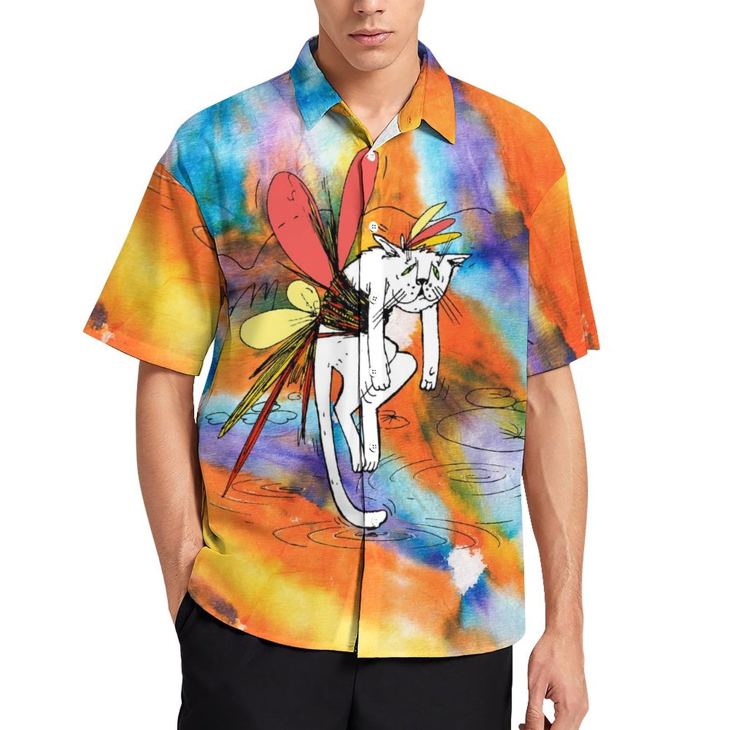 Men's Fashion Casual Printed Short Sleeve Shirts 2306105168