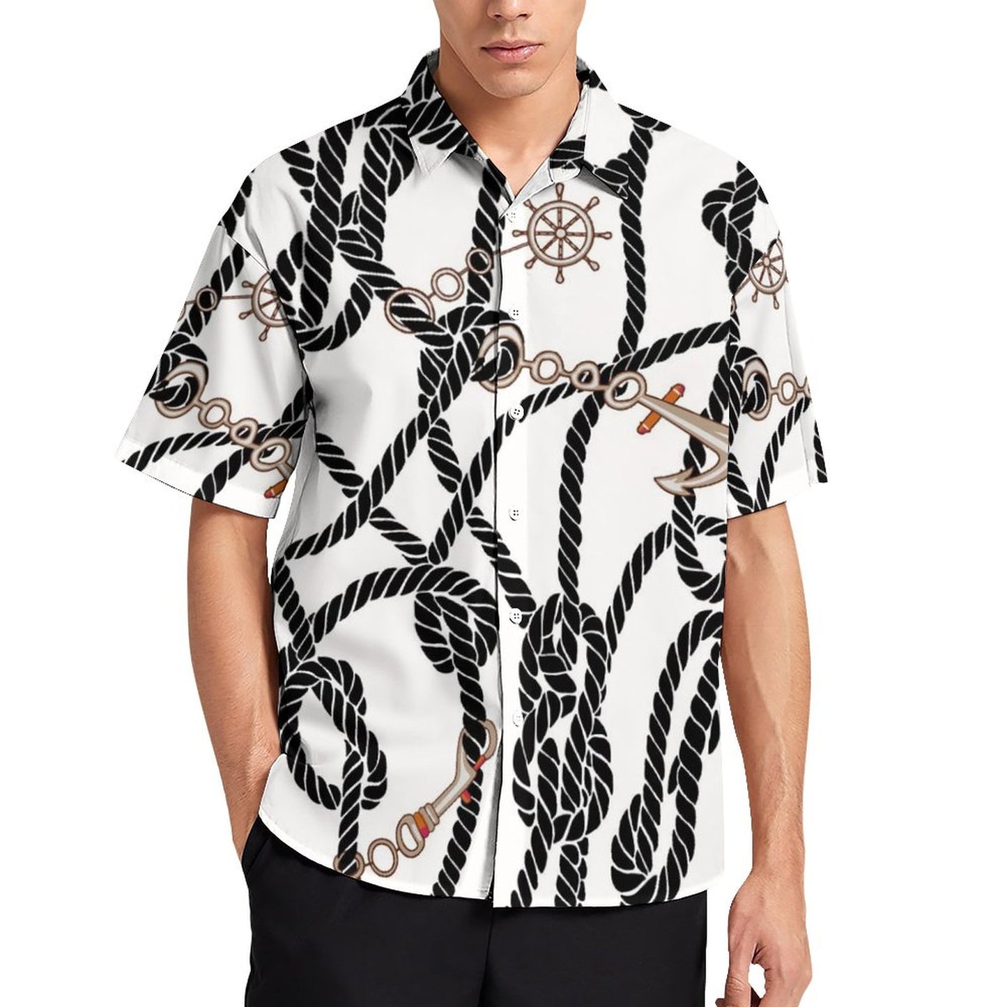 Men's Fashion Casual Printed Short Sleeve Shirts 2306100946