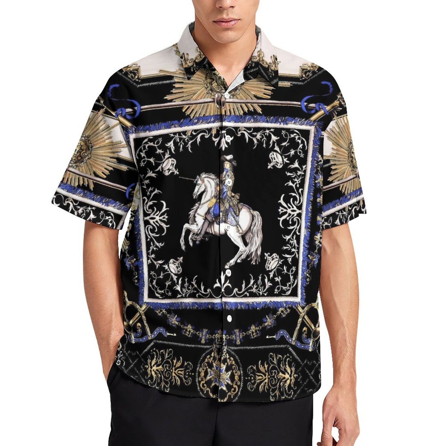 Men's Fashion Casual Printed Short Sleeve Shirts 2306101332