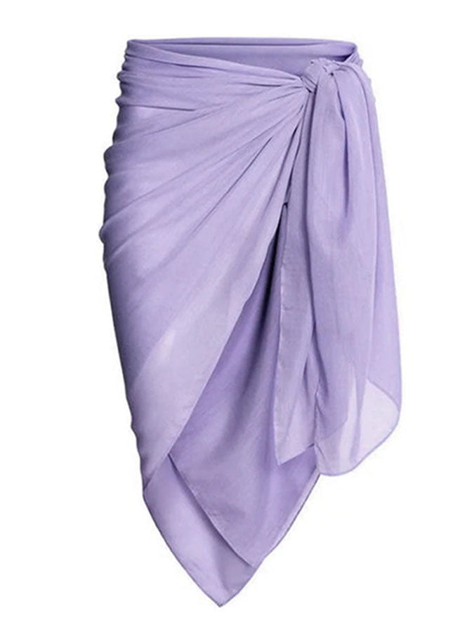 Solid Color Backless Bikini