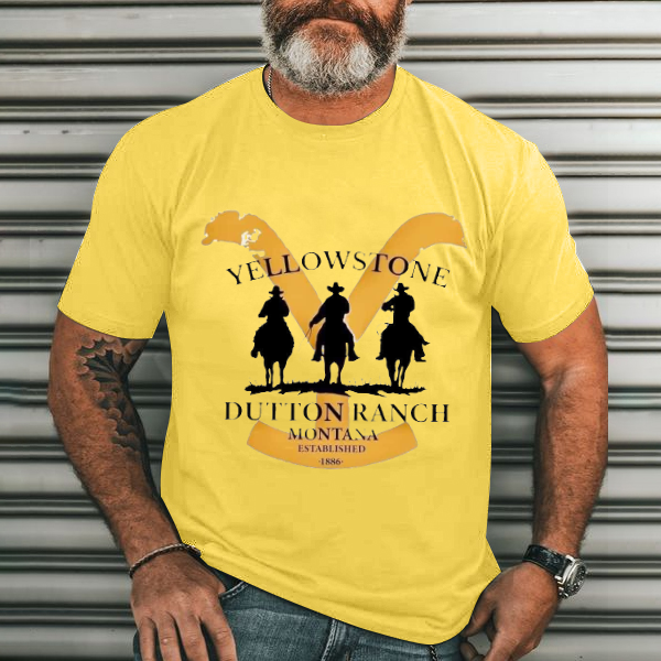 Yellowstone Men's Casual Printed T-Shirt